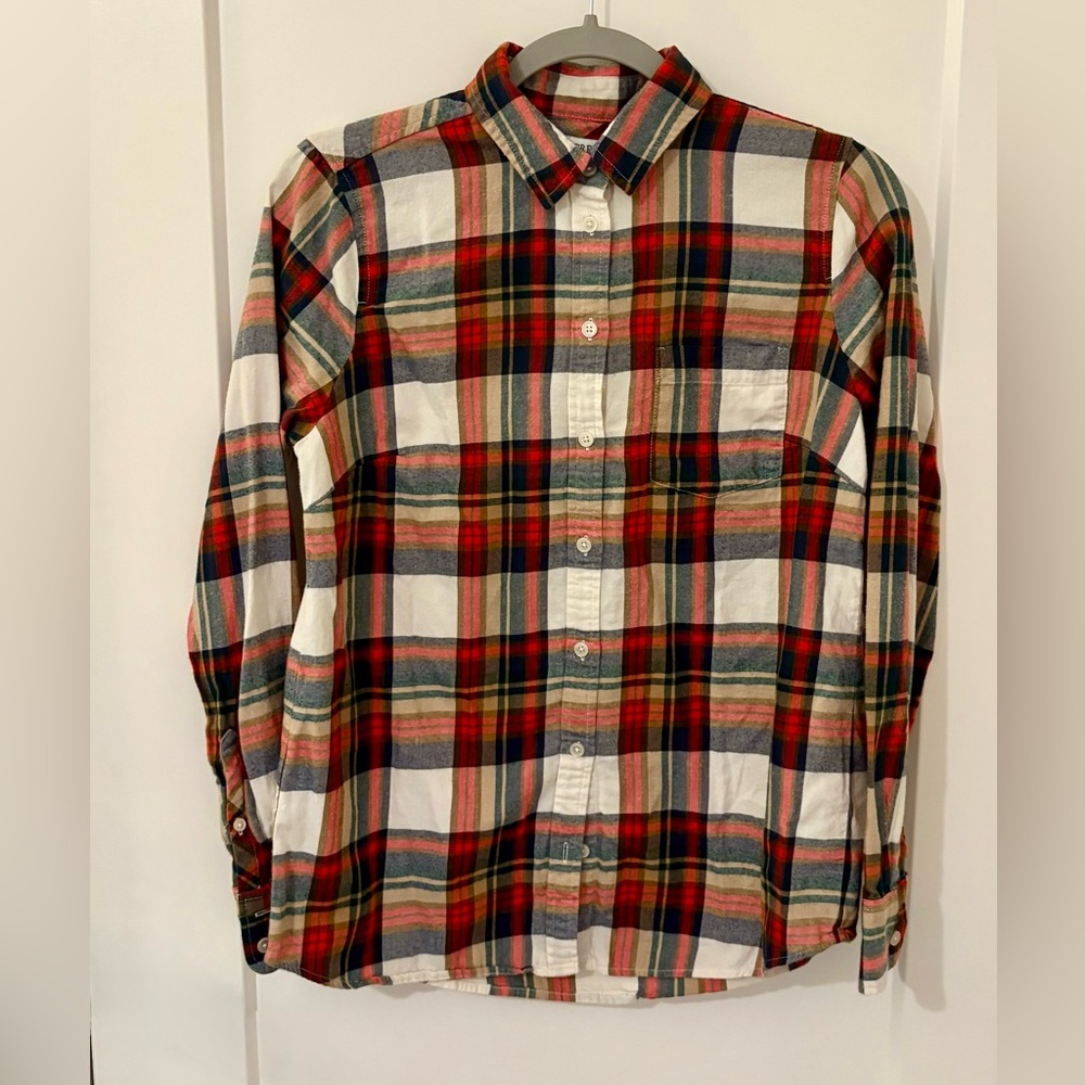 J. Crew Factory Multicolor Plaid Button-Down Shirt